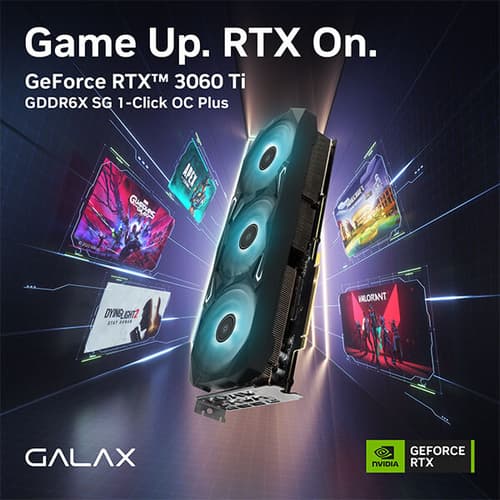 Galax RTX 3060 Ti SG 1-Click OC Plus 8GB Gaming Graphics Card